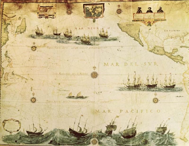 unknow artist That maps over Still sea tillskrius Hessel they Gerritsz Spain oil painting art